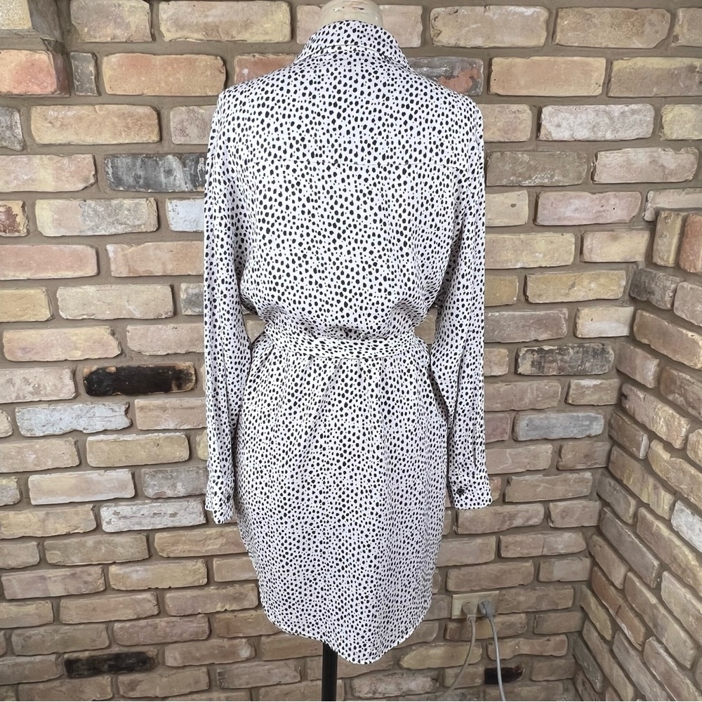 EMERSON FRY black and white cheetah print shirt dress - Picture 5 of 11